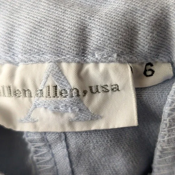 Vintage Allen USA Y2K Preppy Midi Skirt Sz 6 Pastel Blue Clean Girl Euro Scandi - Picture 7 of 10